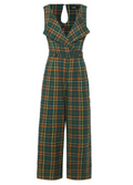 Jumpsuit Sylvia, Grün-Tartan