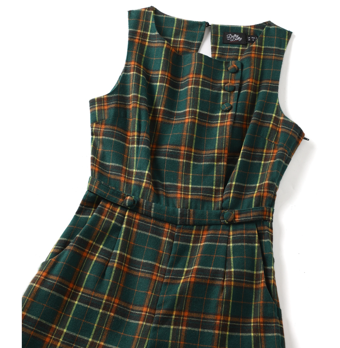 Jumpsuit Sylvia, Grün-Tartan