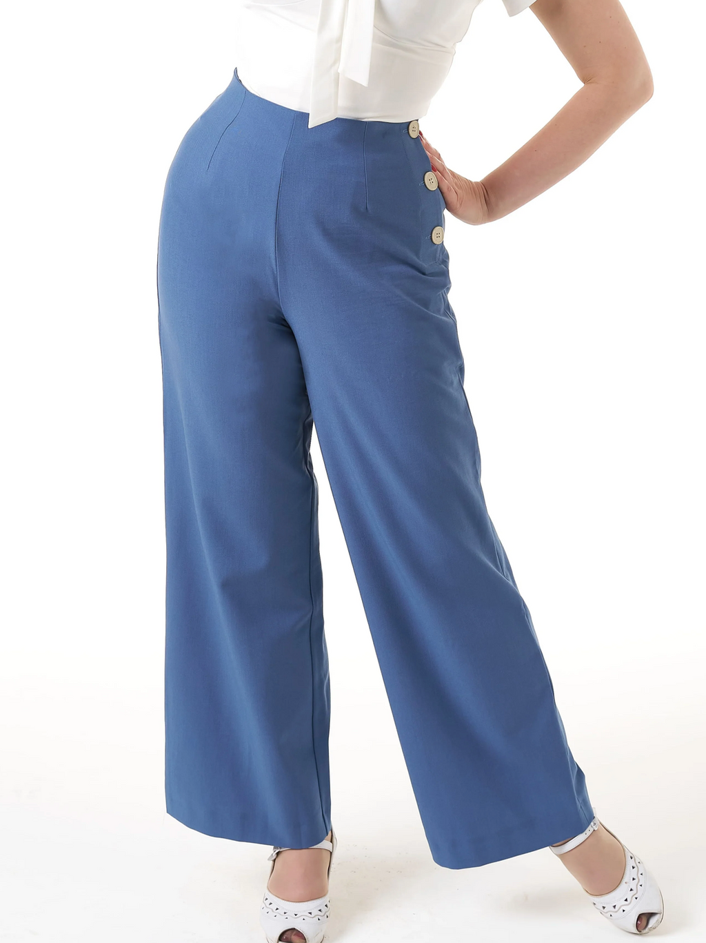 Swing Hose  Pretty 40's  Classic, Airforce Blue