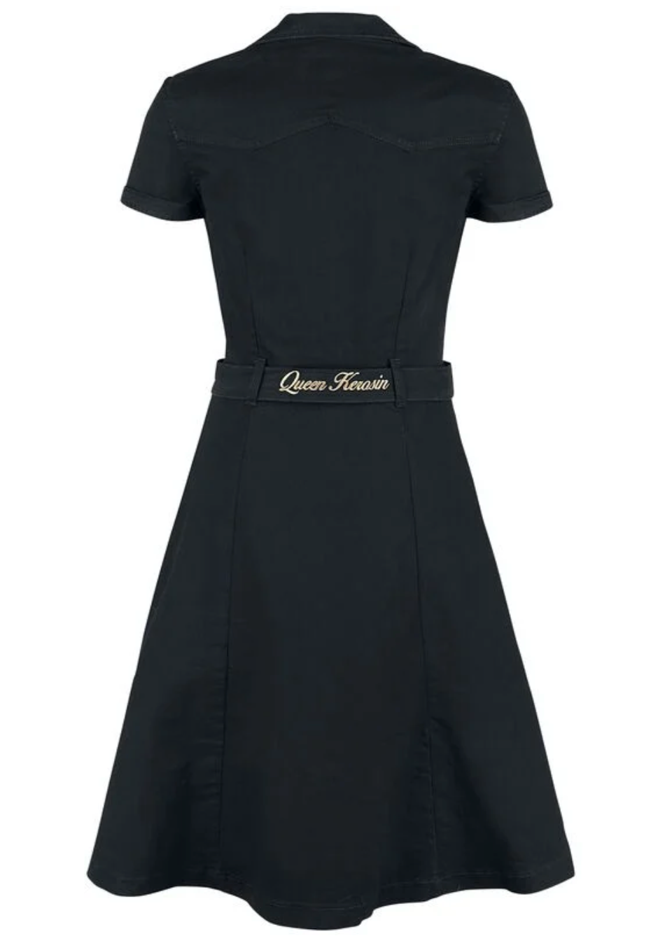 Swingkleid Workwear, Denim-Schwarz