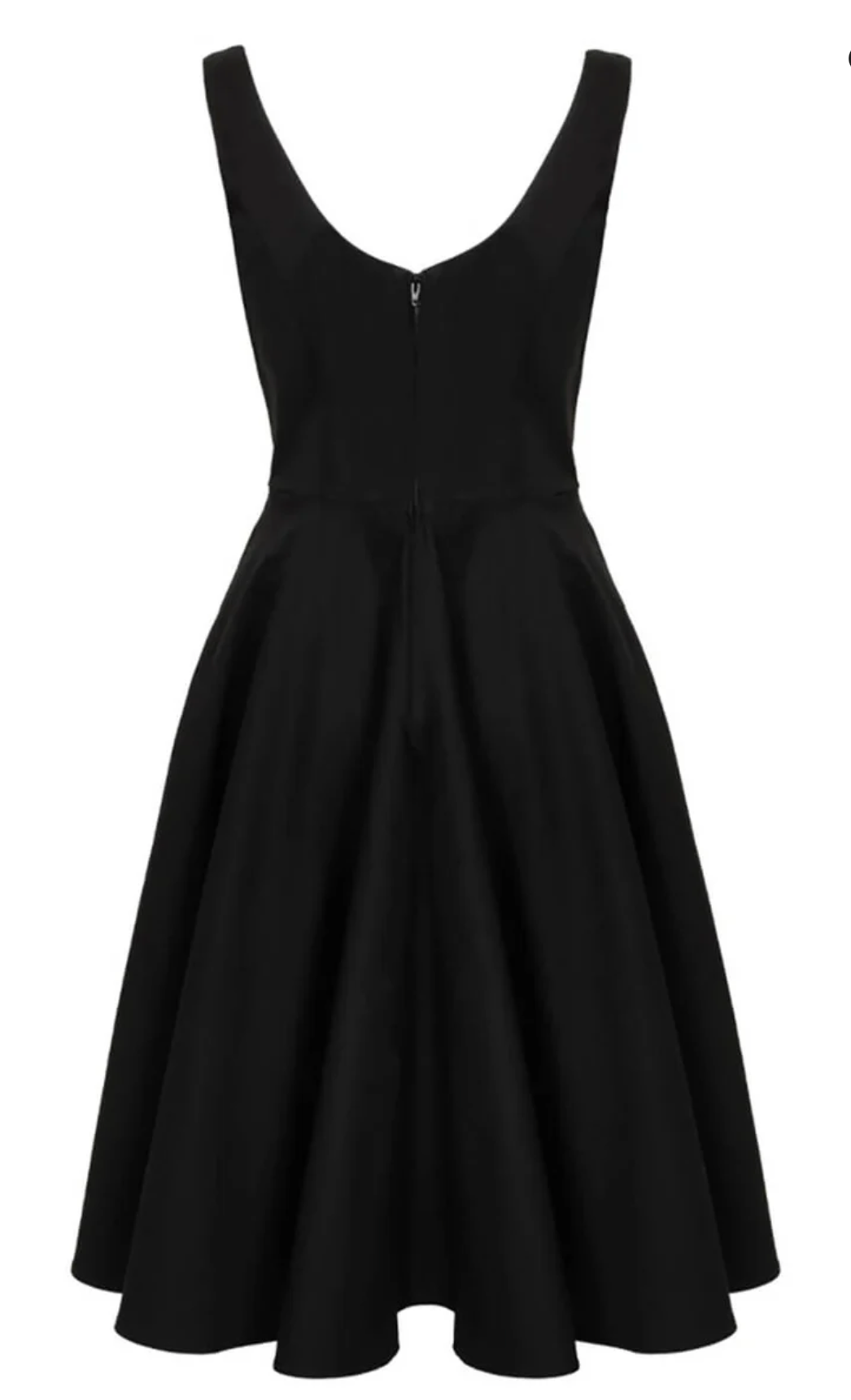 Swingkleid Heidi mit leicht herzförmigen Ausschnitt in Schwarz