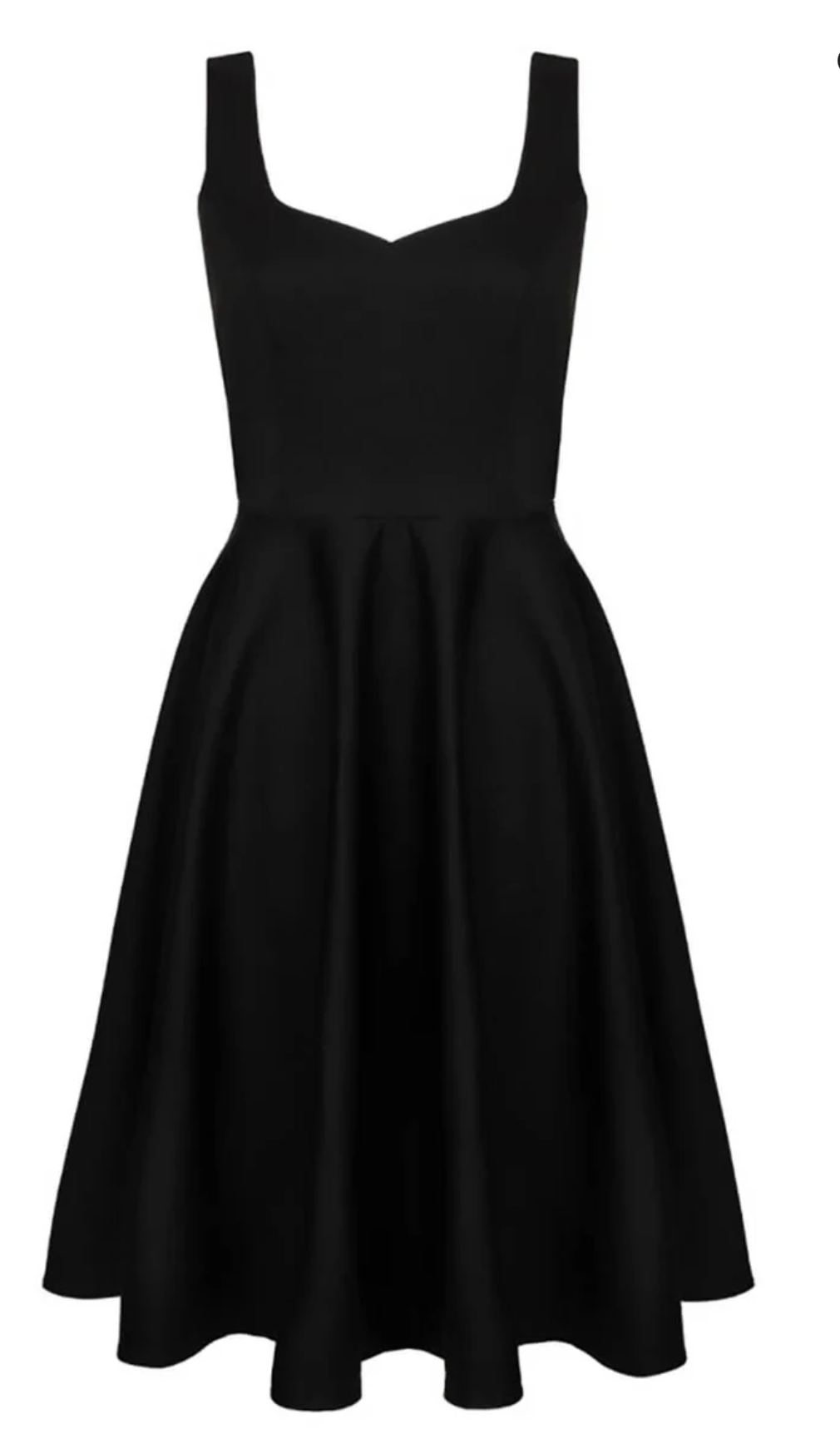 Swingkleid Heidi mit leicht herzförmigen Ausschnitt in Schwarz