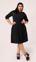 Swingkleid Lois mit raffinierte Rückansicht, Schwarz, Plus Size
