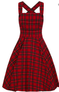 Trägerkleid Irvine Pinaford,  Tartan Rot,    Plus Size