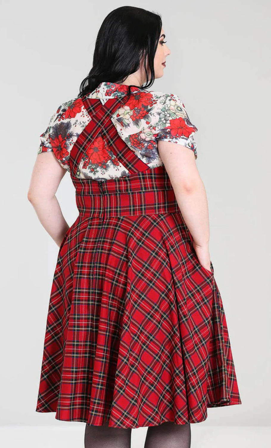 Trägerkleid Irvine  Pinaford, Tartan Rot