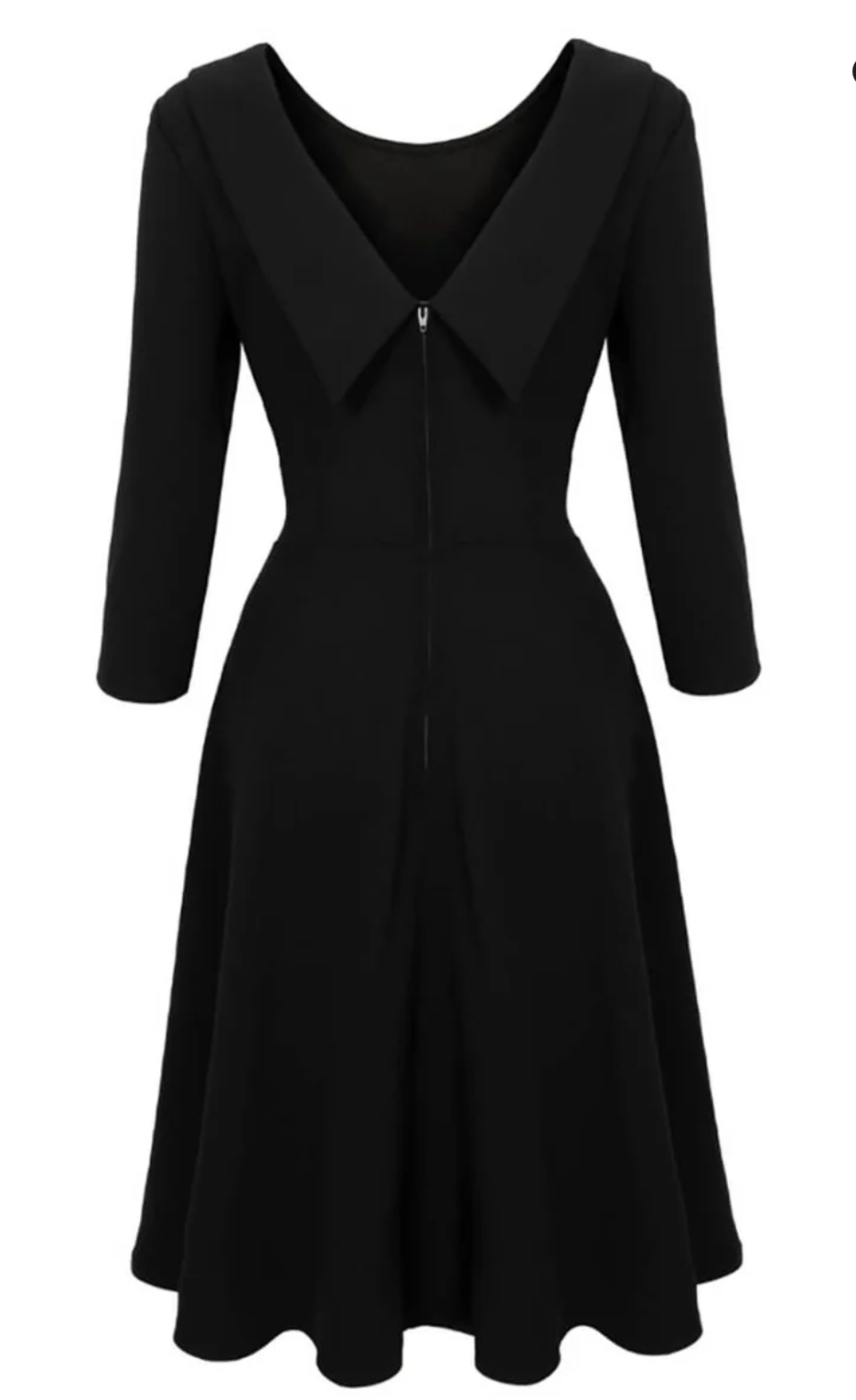 Swingkleid Lois mit raffinierte Rückansicht, Schwarz