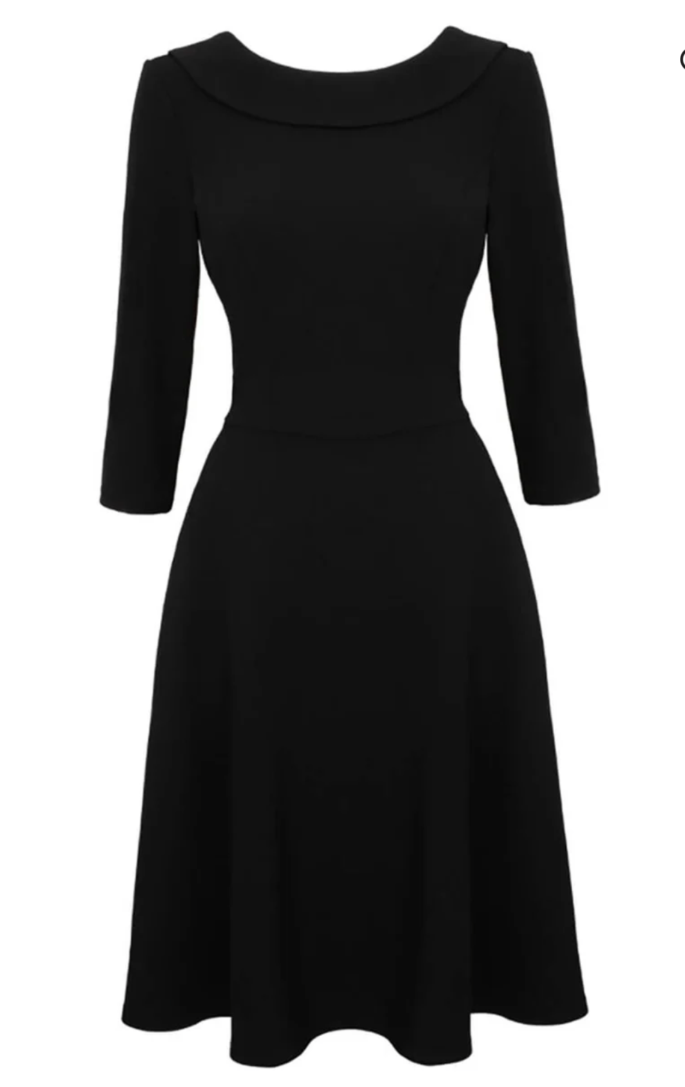 Swingkleid Lois mit raffinierte Rückansicht, Schwarz